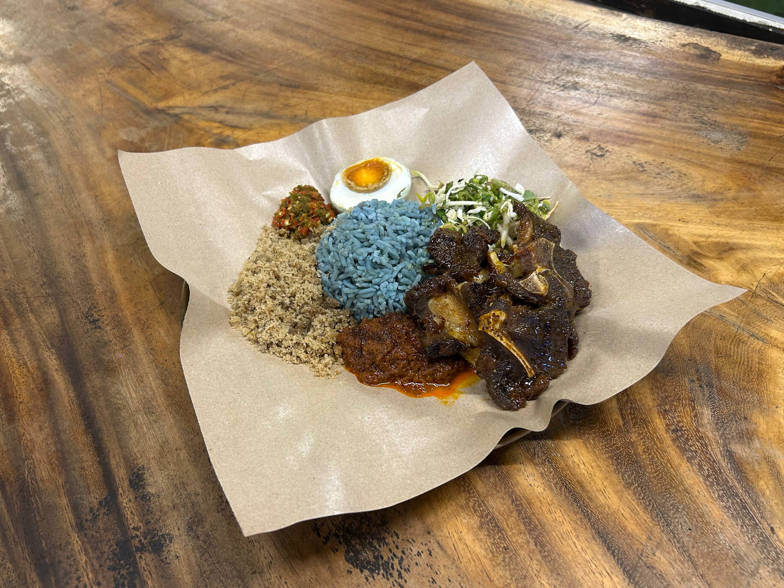 Nasi Kerabu Kambing Grill